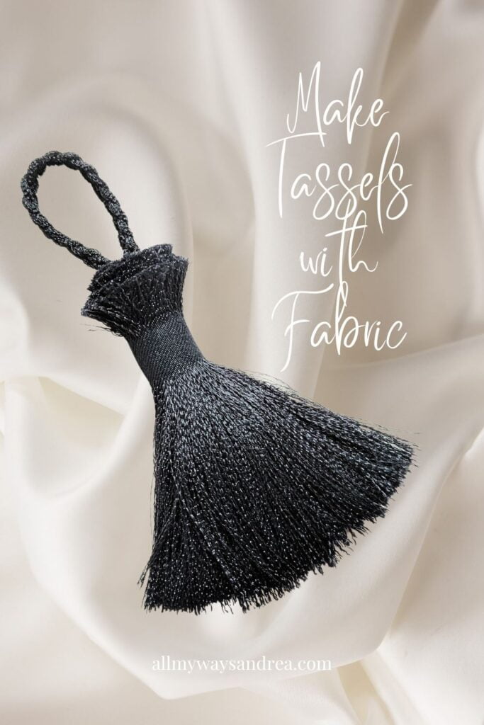 black diy fabric tassel